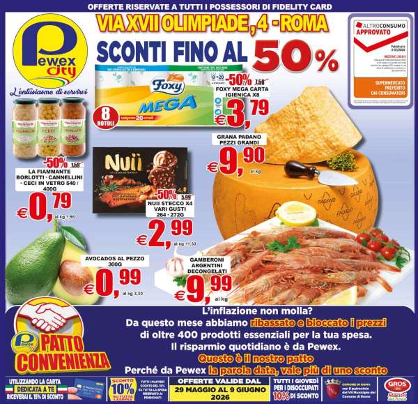 Sconti fino al 50% 