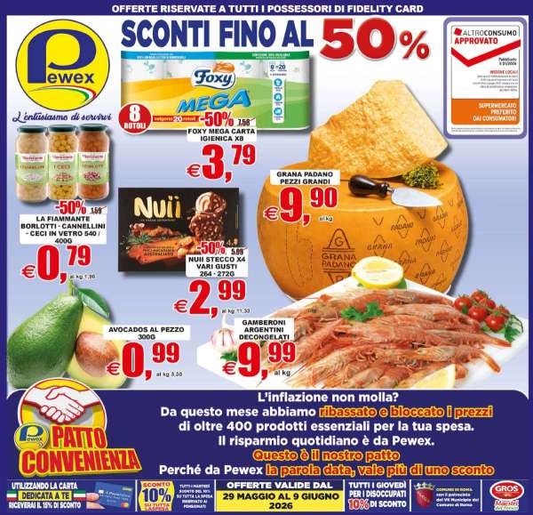 Sconti fino al 50% 